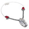 Dendrite Opal, Garnet 925 Sterling Silver Jewelry Necklace 18" L2Y81