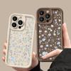 Blue Floral Pattern Matte Phone Case For iPhone 16 Pro Max 15 Pro 14 13 12 11 XS XR 8 7 Lens Protection TPU Shockproof Soft Silicone Bumper Cover