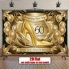 2D Блестящий Черно-Золотой Фон для 60-летия с Туфлей на Шпильке и Конфетти Фотофон