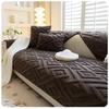 Cream Style Plush Settees Mat Thick and Warm Anti Slip Cushion for Autumn and Winter Soft and Skin Friendly Warm Sofa Blanket Machine Washable