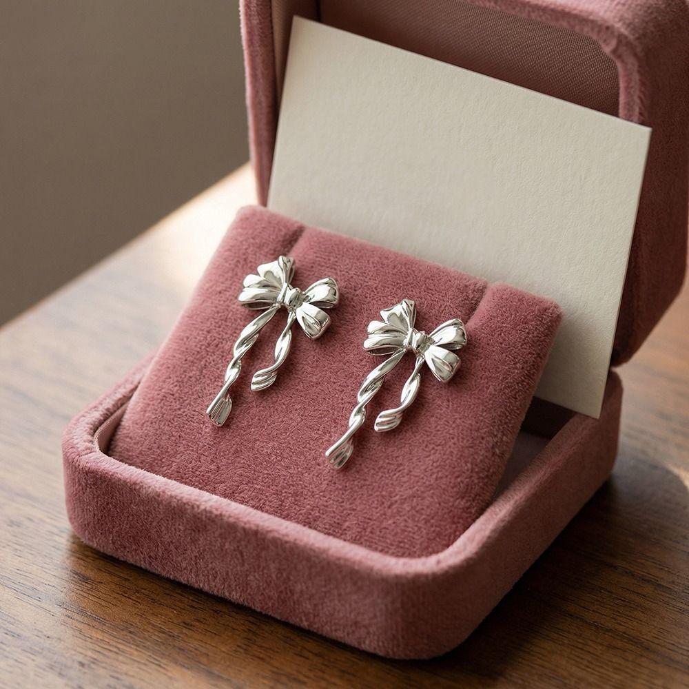 Elegant Design Bowknot Stud Earrings Chic Design Statement Earrings  Versatile Use