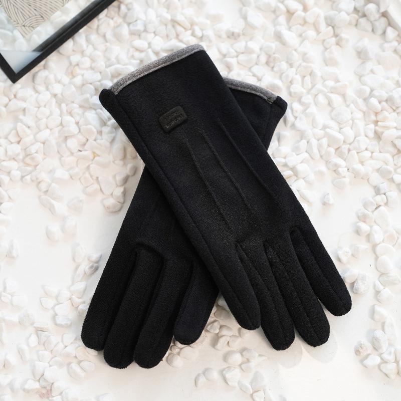 Women Winter Thick Plush Gloves Fashion Warm Suede Outdoor Guantes Lady Touchscreen Driving Gloves Sports Cycling Mittens