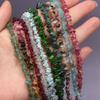 Бусины из натурального камня, гравийные бусины, турмалин/гранат/аквамарин, бусины для изготовления ювелирных изделий, ожерелье, браслет, аксессуары