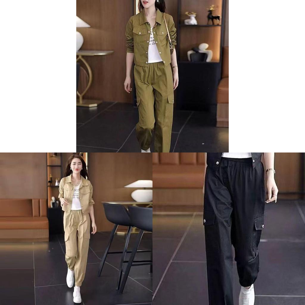 Urban Style Womens Summer Suit Set With Long Sleeves For Office Casual Wear