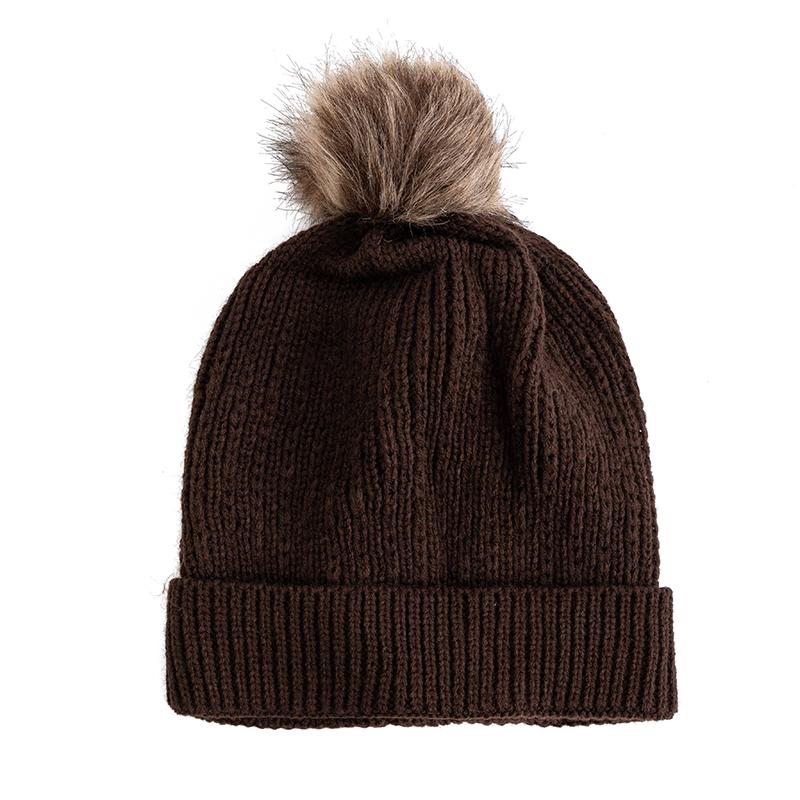 New Candy Colors Winter Hat Women Pompoms Hat Soft Trendy Beanie Hat Basic Daily Leisure Cap