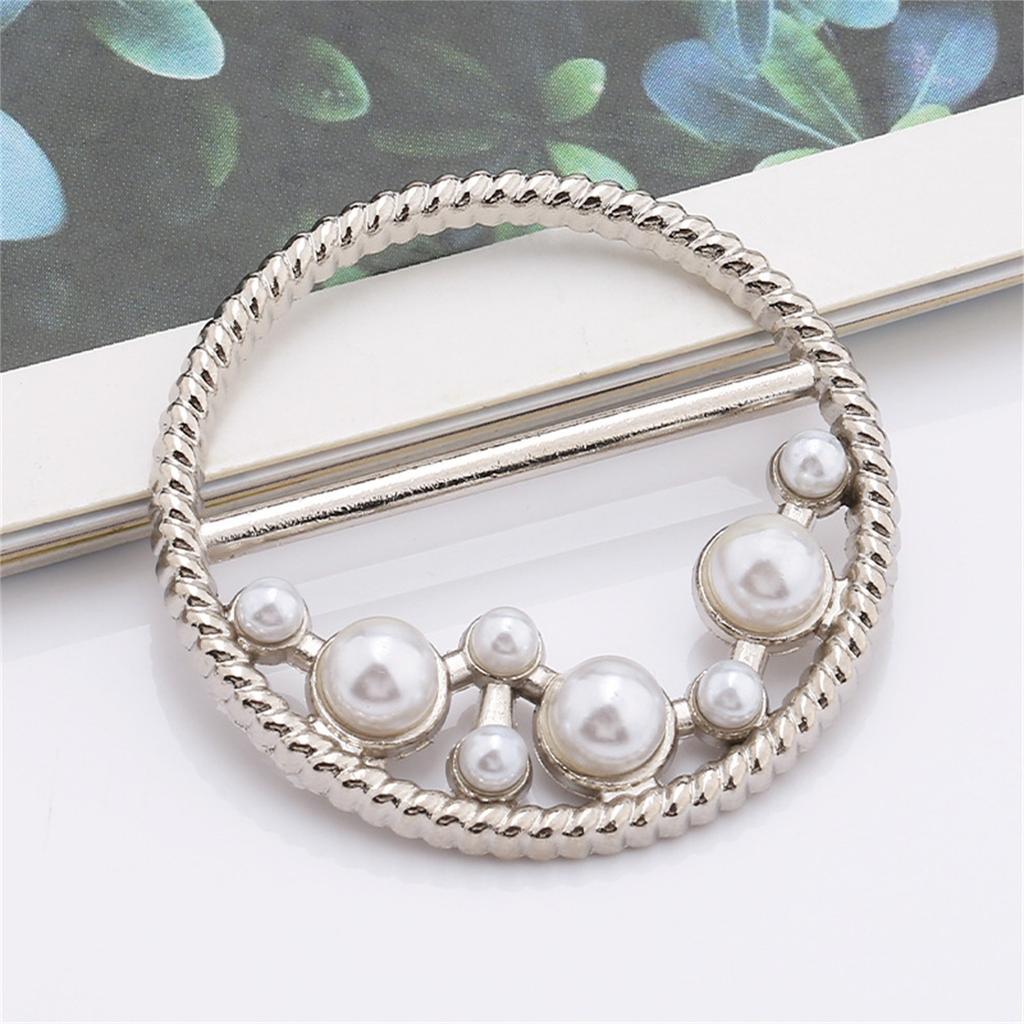 Scarf Ring Clip - T-shirt Ties Clips Clothes Corner Knotted Button For Women Fashion Metal Shirt Clip Buckle