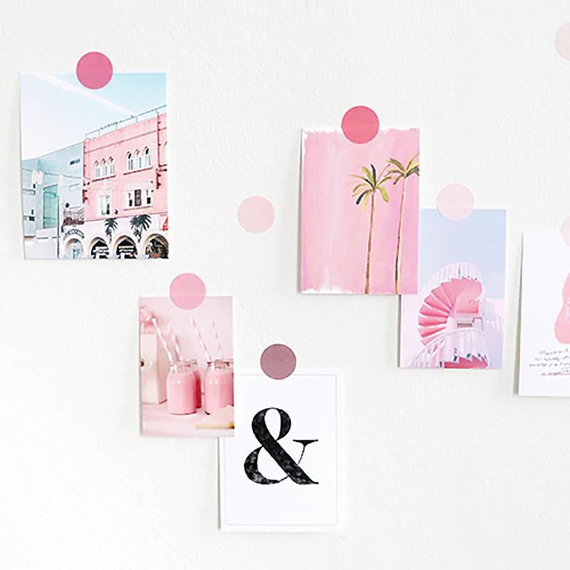 Многоцветные наклейки-этикетки Yuezhen - набор из 4 шт. (Круглые, квадратные, индексные заметки)