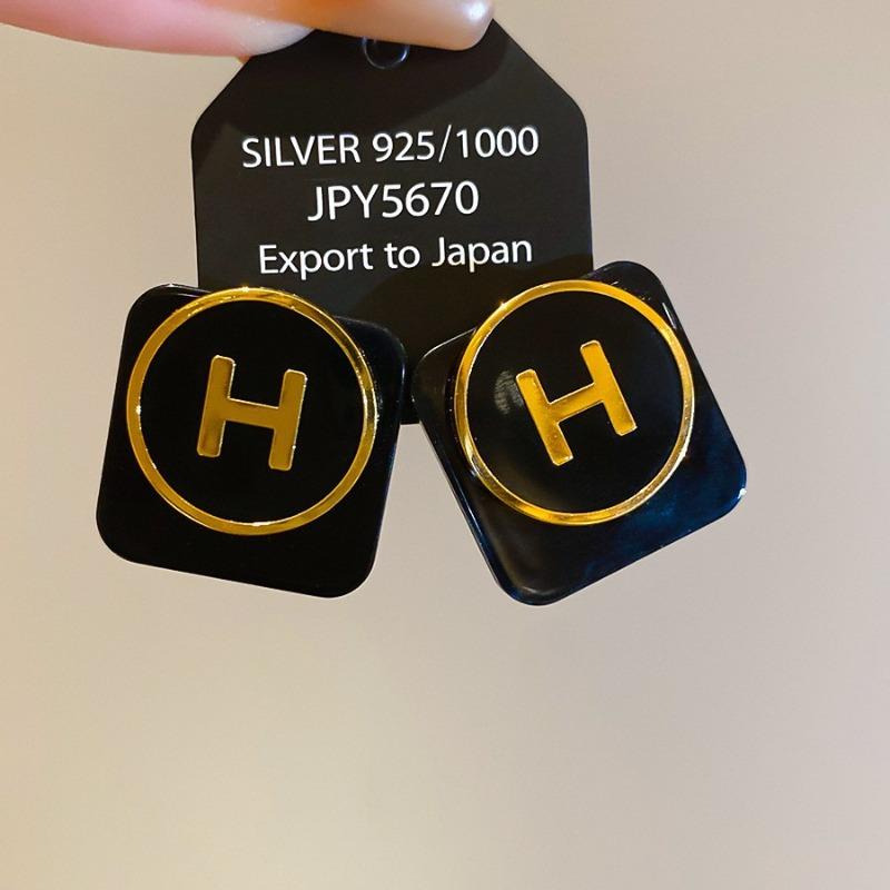 Геометрические серьги-пусеты из серебряной иглы и черного кристалла, нишевые универсальные серьги, темпераментные, легкая роскошь, премиальные серьги