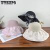 New Spring/Summer Korean Edition Outdoor Half Air Top Sunshade Hat for Women Butterfly Knot Fisherman Hat