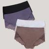 4 Pcs Women Sexy Plus Size Brief Lace Comfortable Breathable French Panties 0Xl-5Xl-88709-1