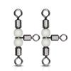 Connector Rolling Triple Fishing Connector Luminous Beads Solid Ring Fishing Tackle Fishing Swivel