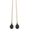 Marimba Mallets, 1 Pair Marimba Mallets Medium Hard Yarn Head with Maple Handle for Percussion Playing MQ‑06 (Black)