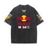 Летний гоночный костюм Формулы 1 Команда Red Bull Vestapan Униформа Короткий рукав Винтажная стирка Футболка Футболка с круглым вырезом