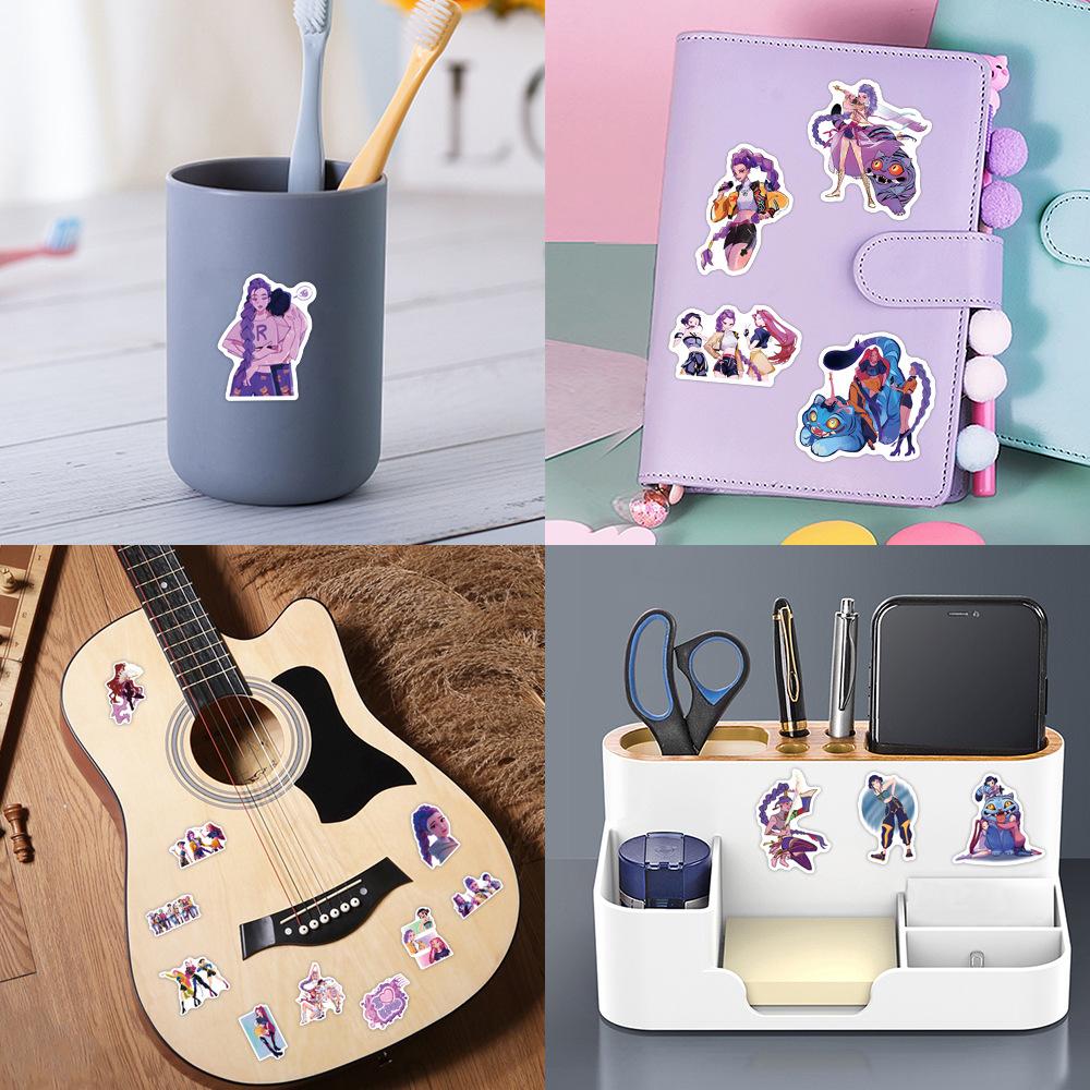 55-110PCS K-POP Demon Hunters Stickers Anime Waterproof Vinyl Decals for Laptop Water Bottle Skateboard Phone Gift for Fans