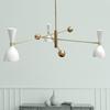 Stilnovo 3 Arm Brass Sputnik Chandelier - Handmade Home Decor for Christmas , Housewarming Gifts for Men/Women/Senior/Ladies (Multicolor)