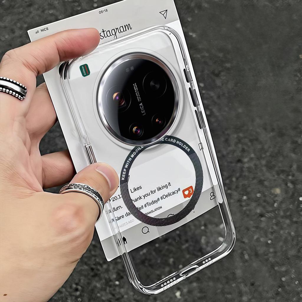 Чехол для Xiaomi 15 Ultra Минималистичный Полупрозрачный Магнитный Корпус С приподнятой Электрооцинкованной Рамкой Камеры Противоскользящий Ударопрочный Защитный Чехол