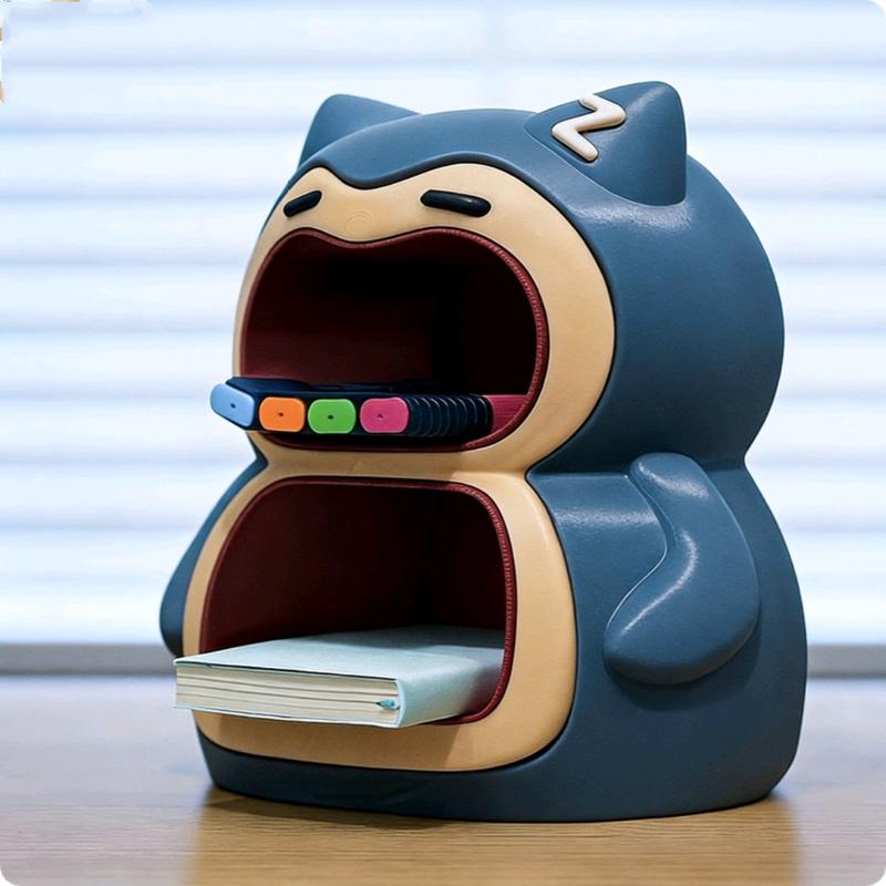 23x25 см Покемон Снорлакс Коробка для хранения Двухслойный Настольный Органайзер для прихожей Декоративное украшение Практичный Креативный Подарок для Мальчиков