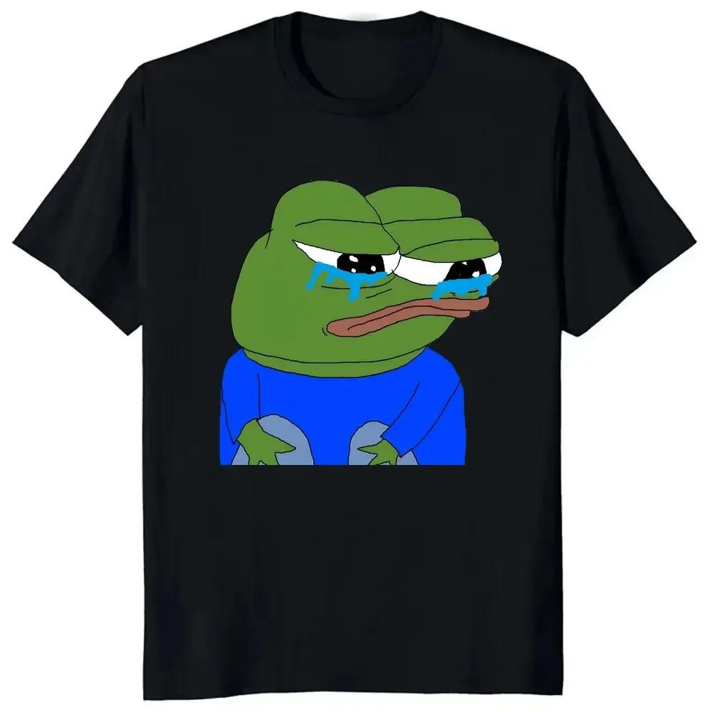 Pepe the Frog Frog-print shirt paired with funny memes for a casual and stylish unisex T-shirt