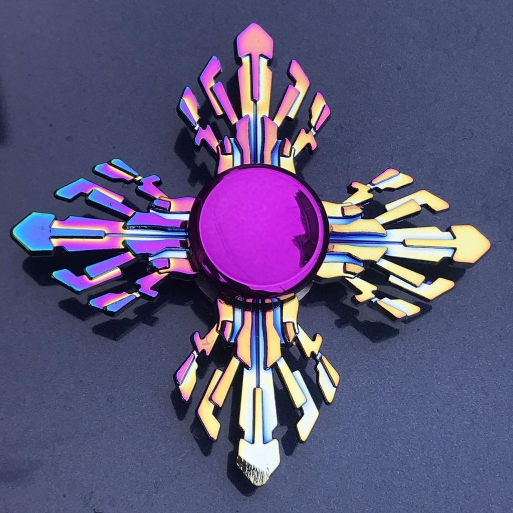 Gradient Rainbow Fidget Spinner Metal Alloy R188 Mute Bearing Hand Spinners Fingertip Gyro Stress Relief Toys For Kids Adult