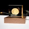 2 Pack Warm Light LED Light Base Wood Base Night Light LED Display Base Stand  DIY Heat Transfer