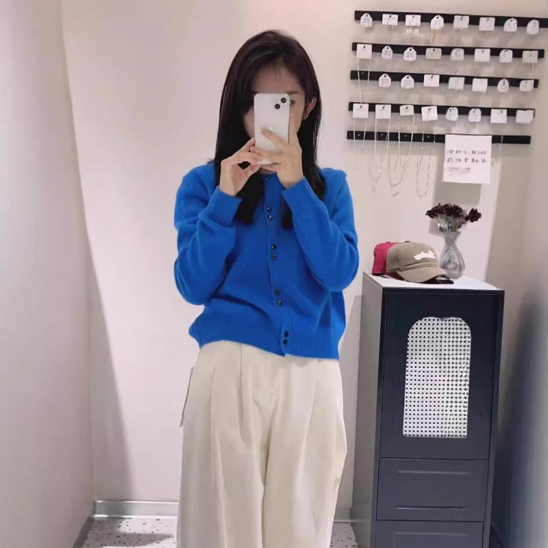 Зимний новый повседневный универсальный кардиган свитер с круглым вырезом на пуговицах свободного кроя женский