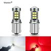1pc Super Bright Car P21W BA15S 1156 27 Smd Led 3030 7440 7443 T20 Car Brake Bulbs Daytime Lamps Car Tail Bulb Auto Reverse Lamp