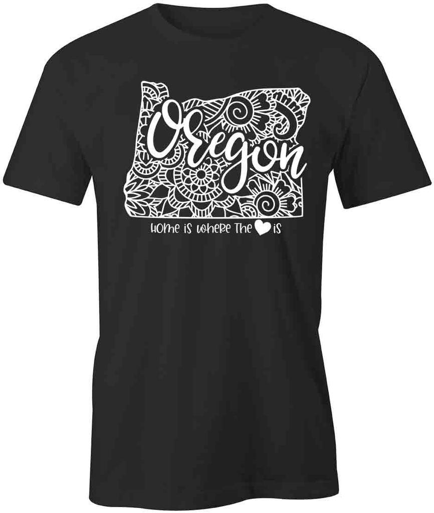Home Is Oregon TShirt Tee Printed Graphic T-Shirt Gift CLOTHING STATE S1BSA831