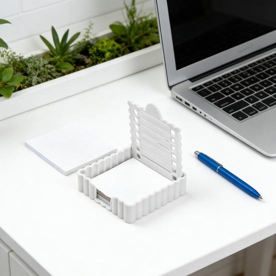 Диспенсер для заметок Yousheng с шаблоном Портативный органайзер для заметок и диспенсер для стикеров Компактный настольный ящик для хранения блокнотов 3x3 дюйма Офисные принадлежности