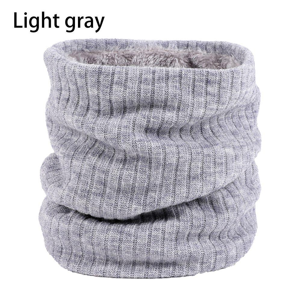 Collar Scarf Double-Layer Neck Warmer Circle Loop Scarves Winter Neck Gaiter Fleece Lined Scarf