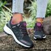 New Fashion Women's Mountaineering Soft Soled Comfortable Tennis Running Outdoor Lace Up Light Casual Hiking Shoes Tennis Female