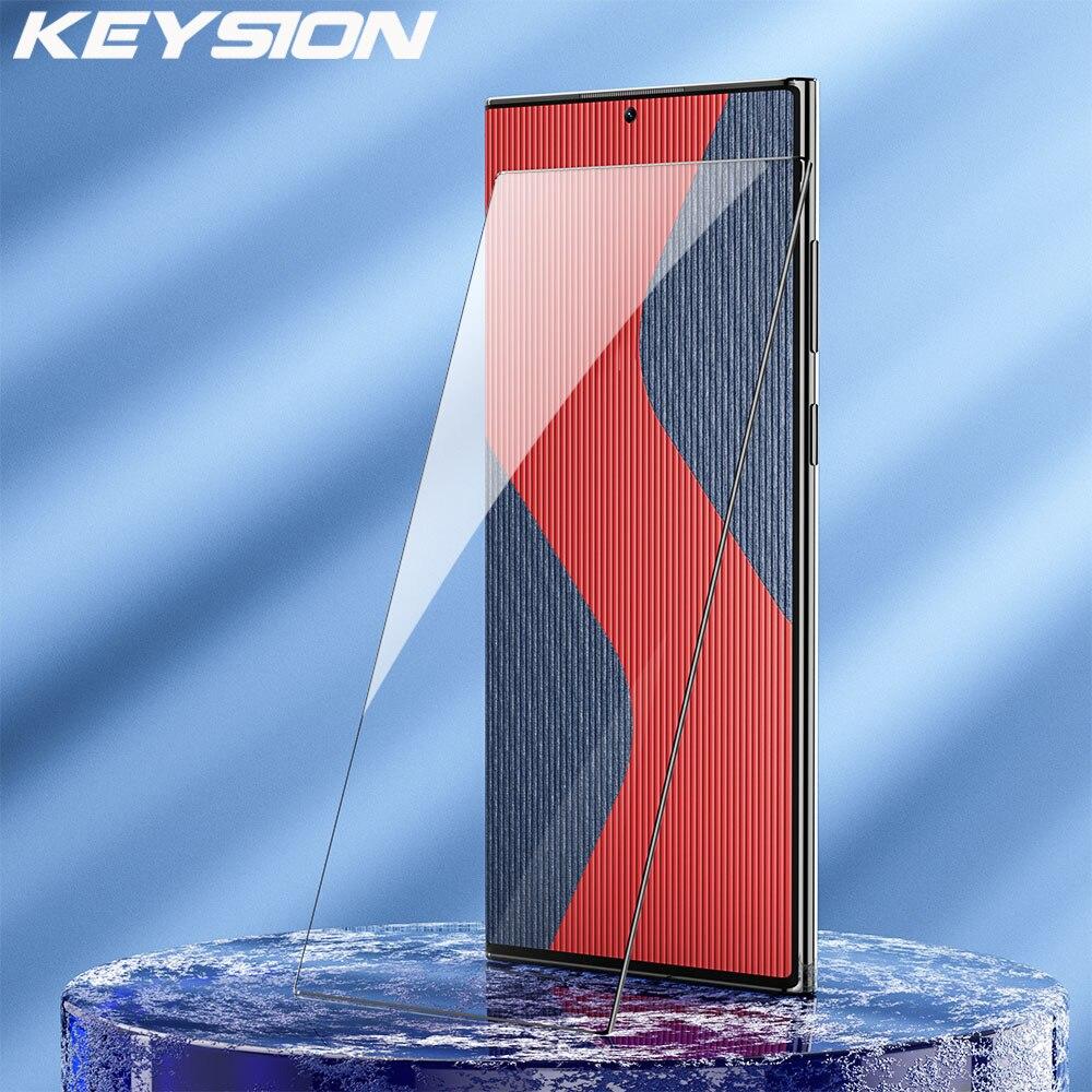 KEYSION Полное покрытие из закаленного стекла для Samsung S23 Ultra 5G S23 + Plus HD Защитная стеклянная пленка для экрана для Galaxy S22 Ultra S21 FE