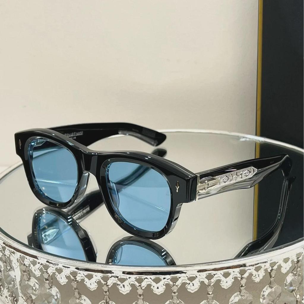 JMM Fashion High-End Круглые солнцезащитные очки ручной работы из ацетата класса люкс