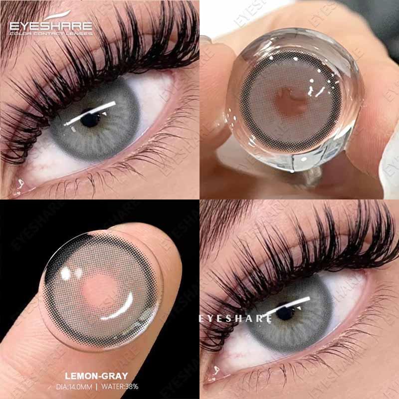 Eyeshare Цветные контактные линзы коричневые свежие годовые одноразовые линзы зеленые удобные натуральные контактные линзы цветные мягкие линзы для глаз 1 пара