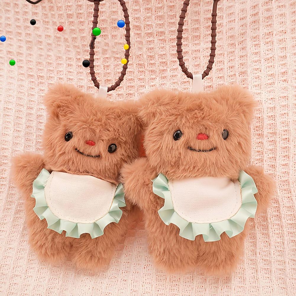 Подвеска в виде плюшевой куклы «Медведь-масло», симпатичная мягкая подвеска в виде медведя, мультяшная кукла, рюкзак, сумка для ежедневного подвешивания, украшения, аксессуары #469441