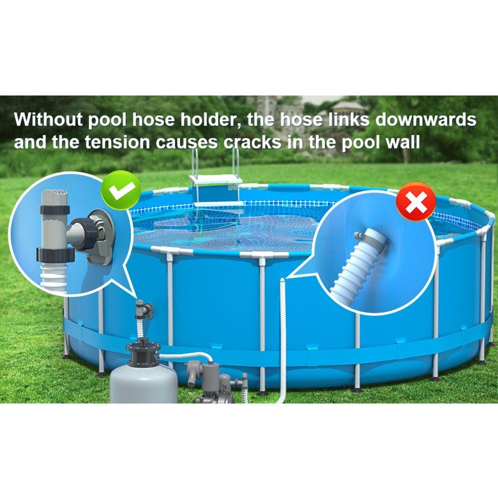 1.25inch Swimming Pool Pipe Holder Drill Free Pool Hose Support for Intex Pool Supplies