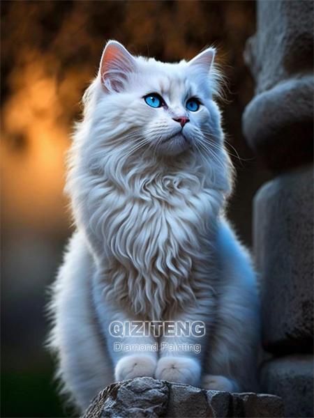 5D алмазная картина кошка полная круглая мозаика вышивка животное ручная работа подарок домашний декор
