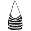 Woven bag women's new summer seaside hollow tote bag large-capacity commuter messenger bag
