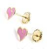 Les Trésors De Lily [J0413] - Серьги «Любовь» розовые (золото - 9 карат) - 6x5 мм