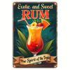 Fruit Juice Tin Sign Tiki Cocktails Coffee Whisky Tinplate Poster Classic Wall Plaque Signs Cafe Bar Billboard Art Decor Plates