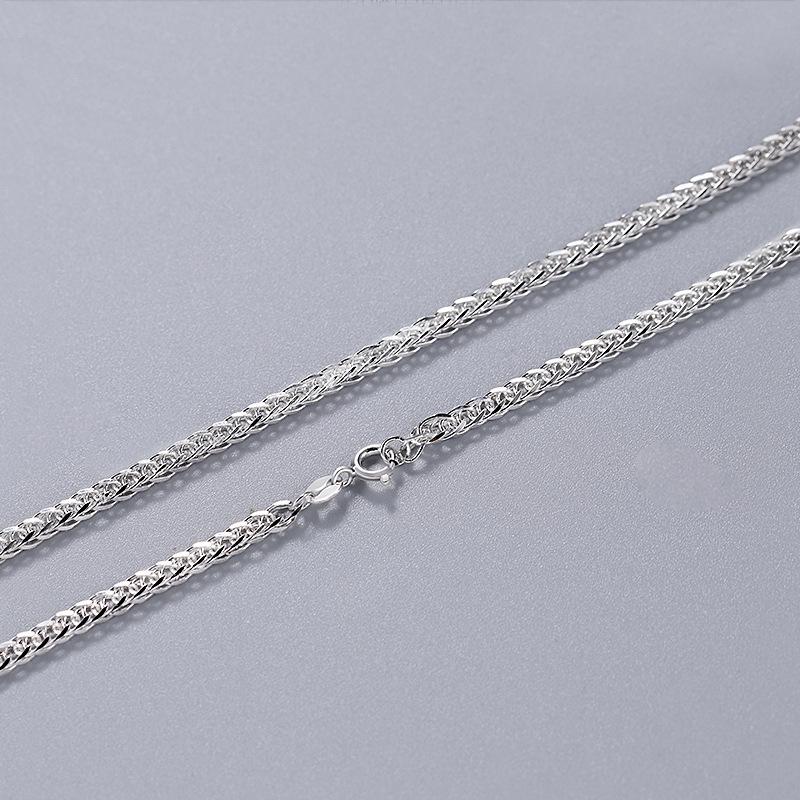 Серебряная цепочка Шопен S925 для мужчин и женщин - Простая, Легкая, Без подвески