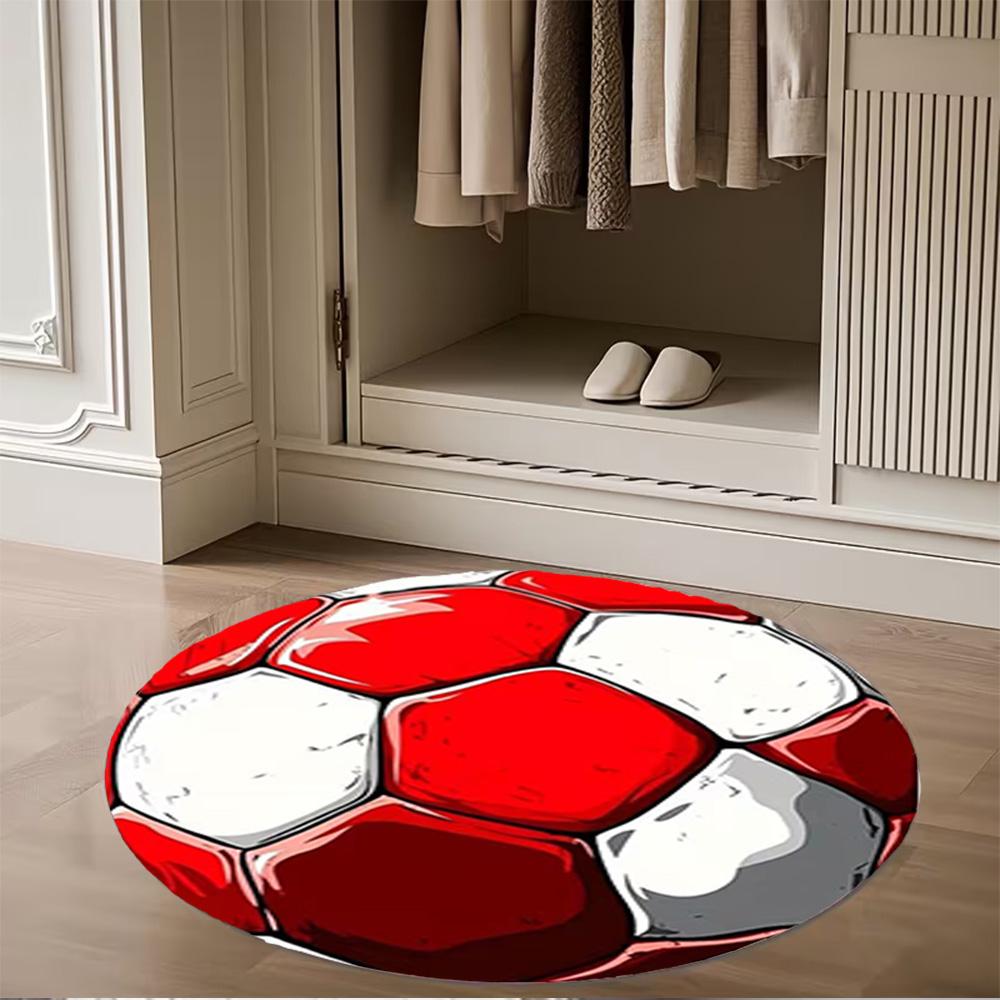 1pc Soccer Ball rug home carpet non slip design for office decor gift living room bedroom