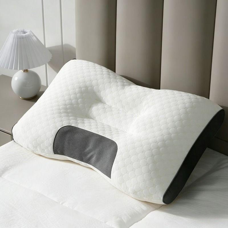 1PCS Soft Massage Neck Pillow for Sleeping, Adjustable Ergonomic Contour Support Pillow, High Quality Pillow Core, Removable Cover