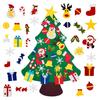 Felt Christmas Tree for Toddlers DIY Xmas Tree Set with Ornaments Indoor Christmas Door Wall Hanging Decorations Xmas Activities Gifts for Kids