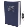 Book Safe Simulation Book Safe Box Portable Money Storing Box with Lock Key for Birthday Gift Blue