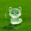 10Pcs Cartoon Mini Luminous Fox Animal Miniatures Resin Ornaments DIY Fairy Garden Decoration Moss Terrarium Micro Landscape