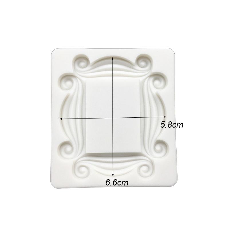 Po Frame Mirror Силиконовая форма Инструменты из смолы Сахарная поделка Форма для выпечки кексов Инструменты для украшения тортов из помадки