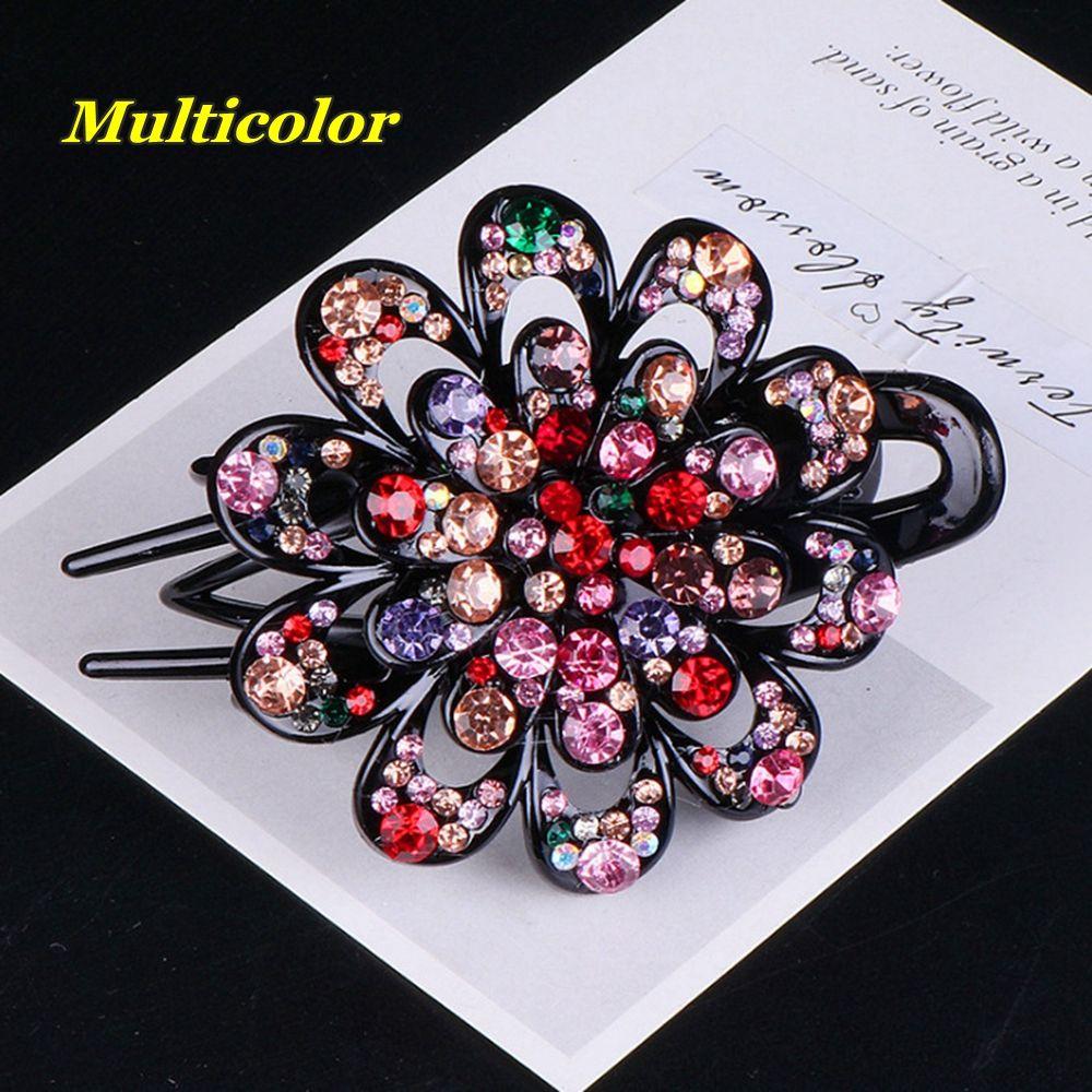 Заколки для волос Прочные Гибкие Хрустальные Цветы Ласточкин хвост Утиный клюв Заколки Шпильки Стразы Зажим для волос
