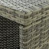 vidaXL 5-tlg. Gartenbar-Set mit Kissen Poly Rattan Grau