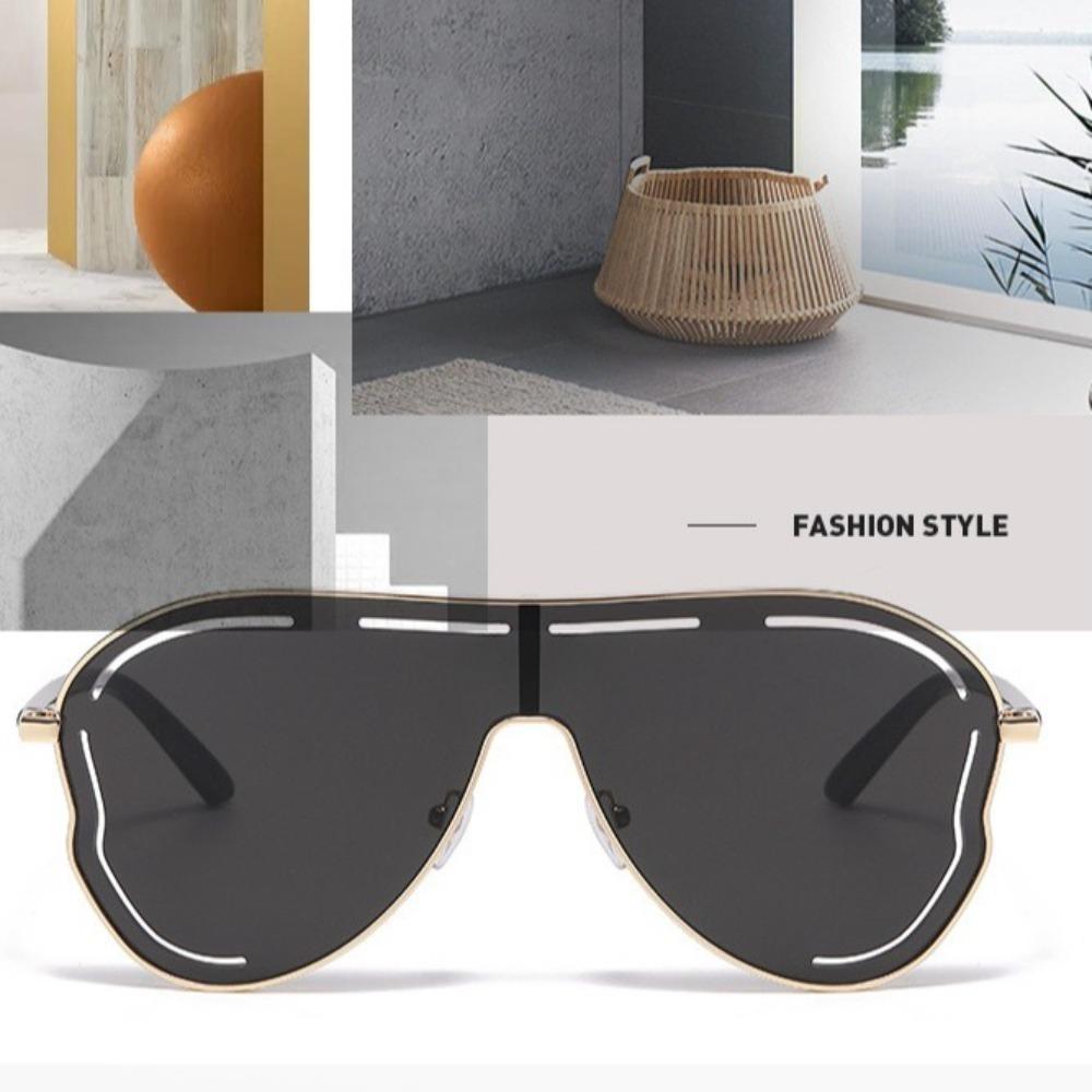 Big Frame Pilot Sunglasses Hollow Anti-UV Glasses Simple Women Sunglasses Summer