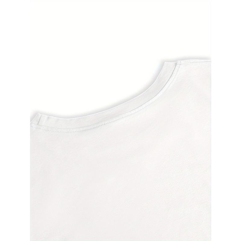 [Casual Flower T-shirt] Women's Casual Flower Pattern Printed T-shirt | Short-sleeved Round Neck, Spring and Summer, Vacation, Machine Washable,